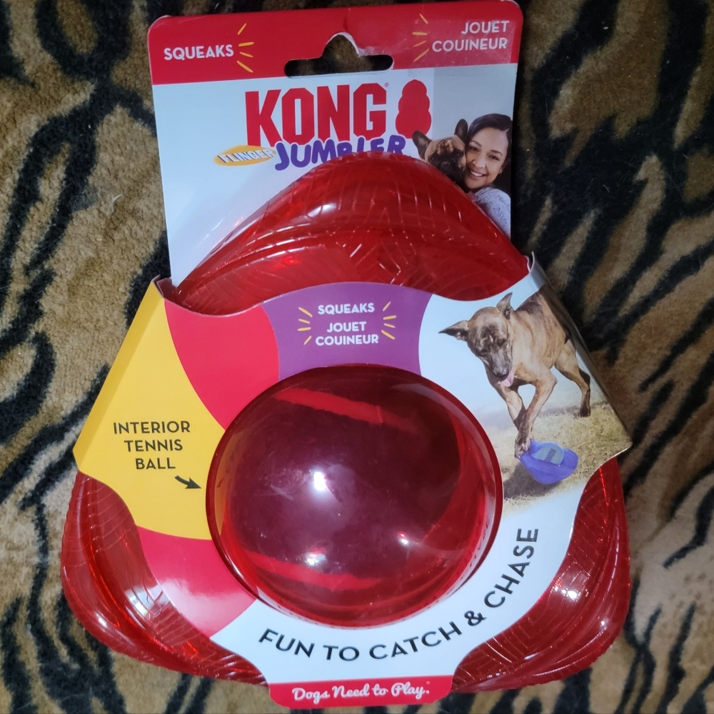 KONG Dog Jumbler Toy W Ball Ea. Assorted Colors  Sz Med Large